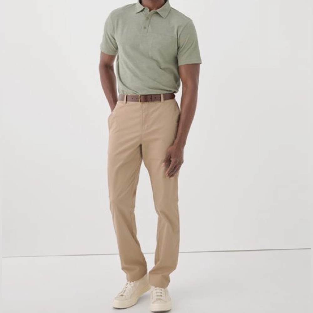 Pact Men's Boulevard Brushed Twill Pant Sesame size M